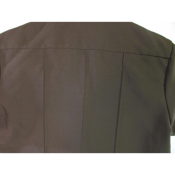 Elbeco TexTrop Shirt Mens 15.5 Brown Short Sleeve Police Uniform Zip Front - Picture 10 of 14